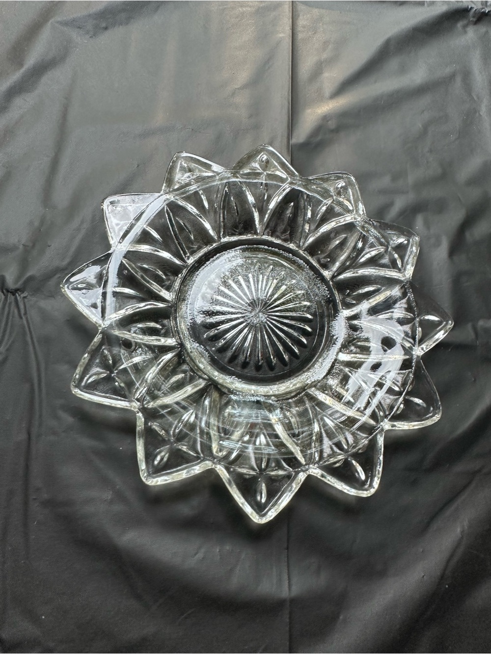 Clear Glass vintage Petal Decorative Bowl - Elegant Home
